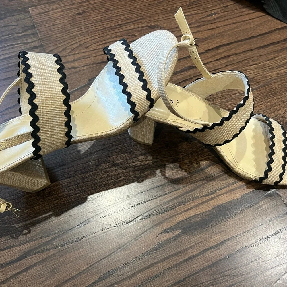 Anne Klein Raine Rickrack Raffia Slingback Sandal 10 - Picture 10 of 11
